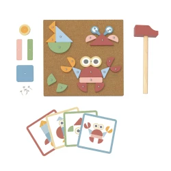 Pastellfarbenes Formen-Hammerspiel für Kinder - Lernspielzeug & Motorikförderung