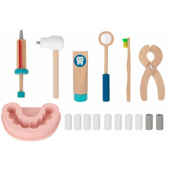 Kinderzahnarztkoffer mit 18-teiliger Ausstattung von Tooky Toy