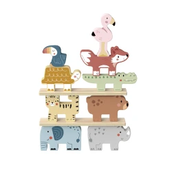 Tier-auf-Tier Balance-Spiel Pastellfarben