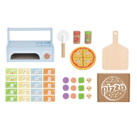 Pizza-Spielset aus Holz für Kinder