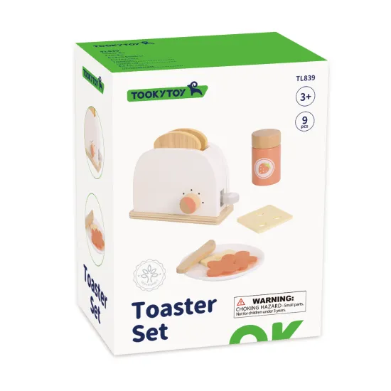 Toaster-Set aus Holz mit Zubehör