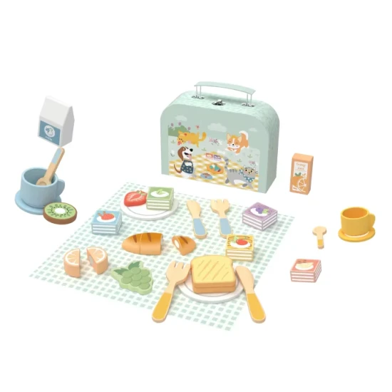 Kinderpicknickset im Koffer mit Tellern, Besteck und Esszubehör