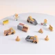 Kran- und Auto-Set von Tooky Toy – Holzbauset mit Kran, Autos und Spielfiguren