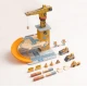 Kran- und Auto-Set von Tooky Toy – Holzbauset mit Kran, Autos und Spielfiguren