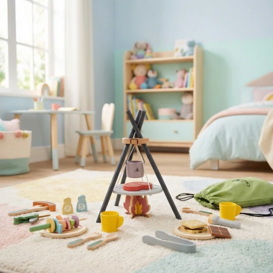 Picknickset Tooky Toy – Holzset für Kinder mit Essen und Geschirr