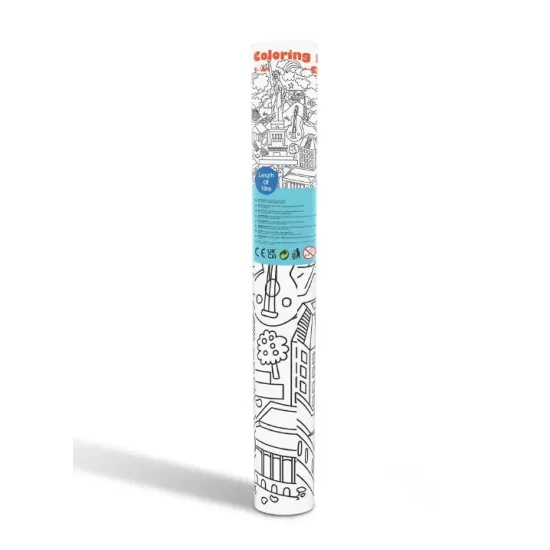 Großes Malbuch auf einer Rolle Cities of the World Tookyland