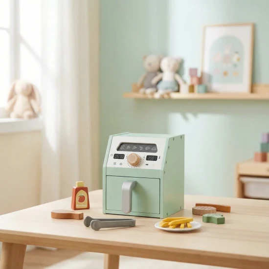 Kinderfritteuse aus Holz – Küchenspielzeug für Kinder