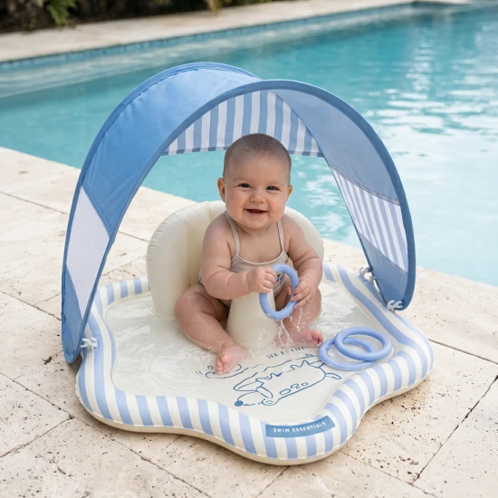 Wassermatte mit Sonnendach für die Kleinen Surfer 76 cm