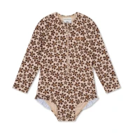 Wildblumen-Badeanzug mit langen Ärmeln und UV-Schutz 50+