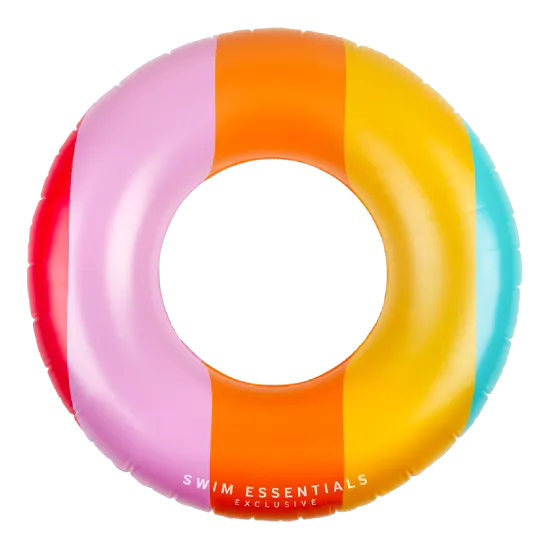 Aufblasbares Fahrrad Swim Essentials Rainbow 90 cm – buntes Sommerfahrrad für Kinder und Erwachsene