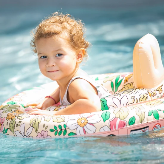 Swim Essentials Baby Aufblasbares Rad Blumen mit Blumenmuster