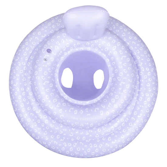 Aufblasbares Babylaufrad Lila Leopard mit Leopardenmuster