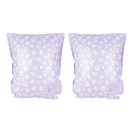 Swim Essentials Lila Leopard aufblasbare Kinderfäustlinge für Kinder, ideal zum Schwimmen im Pool und am Meer