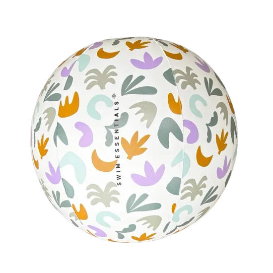 Viel Spaß mit diesem aufblasbaren Ball von Swim Essentials in Weiß mit abstrakten bunten Motiven. Jeder wird dich beneiden.