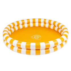 Aufblasbarer Pool für Kinder Streifen Gelb 100 cm