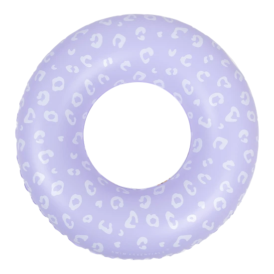 Swim Essentials Lila Leopard aufblasbares Rad - großes Leopardenrad 90 cm für Kinder und Erwachsene