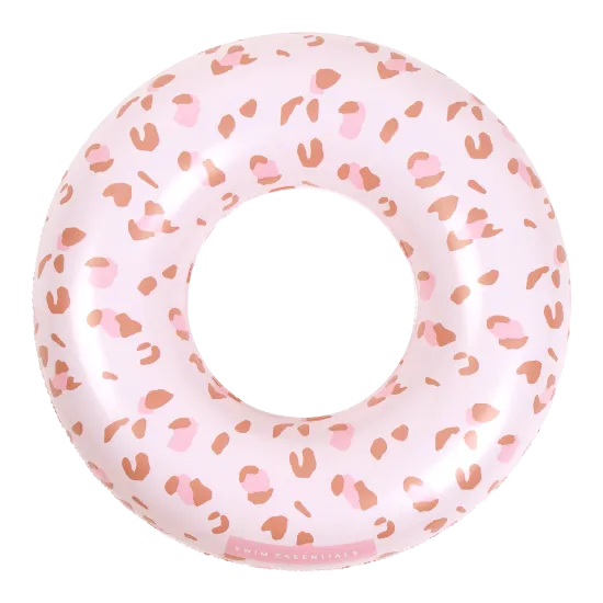 Aufblasbarer Schwimmring Old Pink Leopard 90 cm Swim Essentials altrosa Leopardenmuster