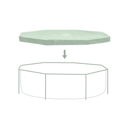 Runde Poolabdeckung Essence Green 305×76