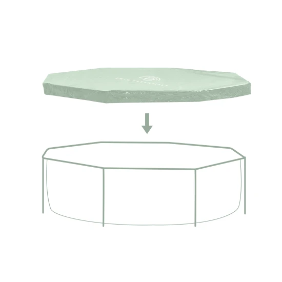 Runde Poolabdeckung Essence Green 305×76