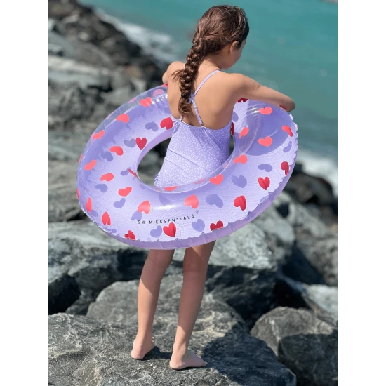 Swim Essentials Hearts aufblasbares Rad – ein großes 90 cm Herzrad für Kinder und Erwachsene