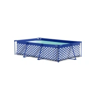 Pool mit Konstruktion Elegance Luxe Dark Blue White Tiles 260x160x65 cm