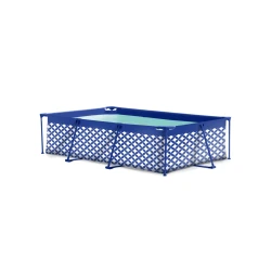Pool mit Konstruktion Elegance Luxe Dark Blue White Tiles 260x160x65 cm