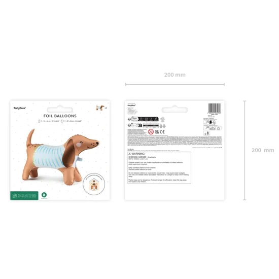 Dackel Folienballon als Dekoration für ein Kinderfest