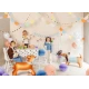 Bulldoggen-Folienballon als Dekoration für eine Kinderparty