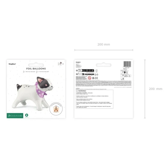 Bulldoggen-Folienballon als Dekoration für eine Kinderparty