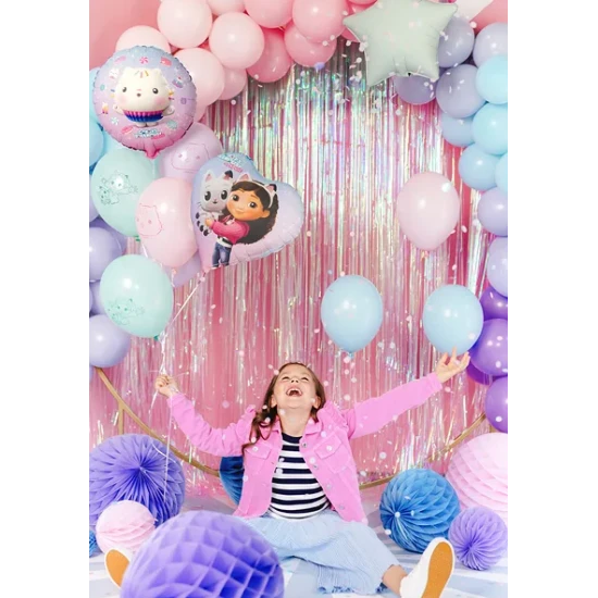 Funkelnde Geburtstagsdekorationen mit Gabby's Dollhouse