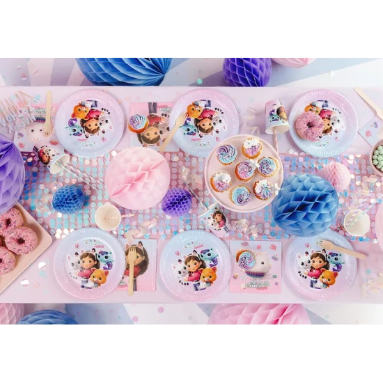 Funkelnde Geburtstagsdekorationen mit Gabby's Dollhouse