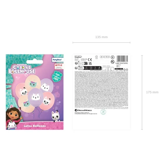 Funkelnde Geburtstagsdekorationen mit Gabby's Dollhouse