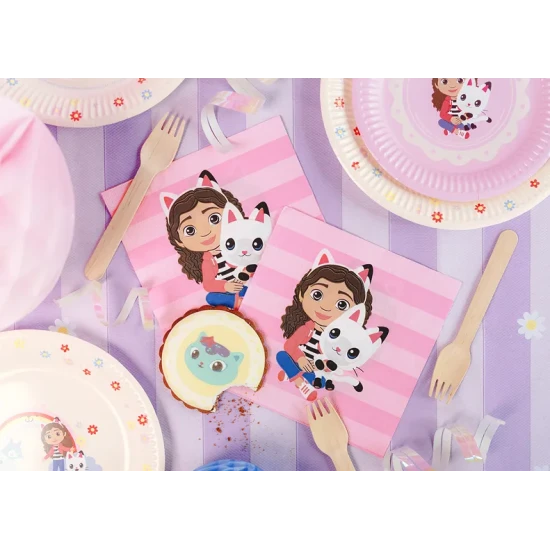 Funkelnde Geburtstagsdekorationen mit Gabby's Dollhouse