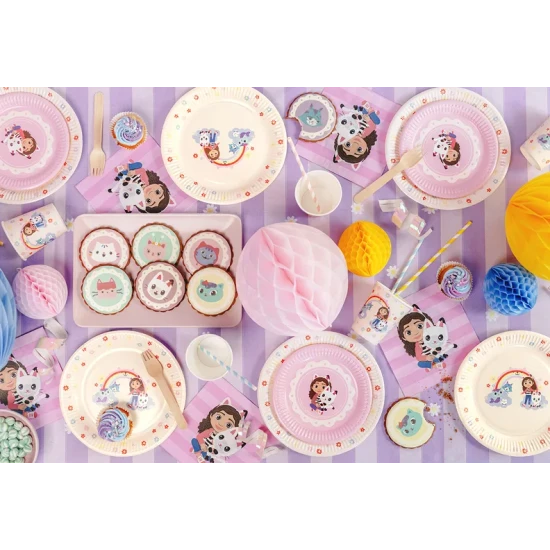 Funkelnde Geburtstagsdekorationen mit Gabby's Dollhouse