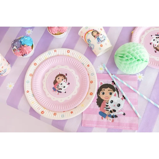 Funkelnde Geburtstagsdekorationen mit Gabby's Dollhouse