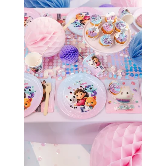 Funkelnde Geburtstagsdekorationen mit Gabby's Dollhouse