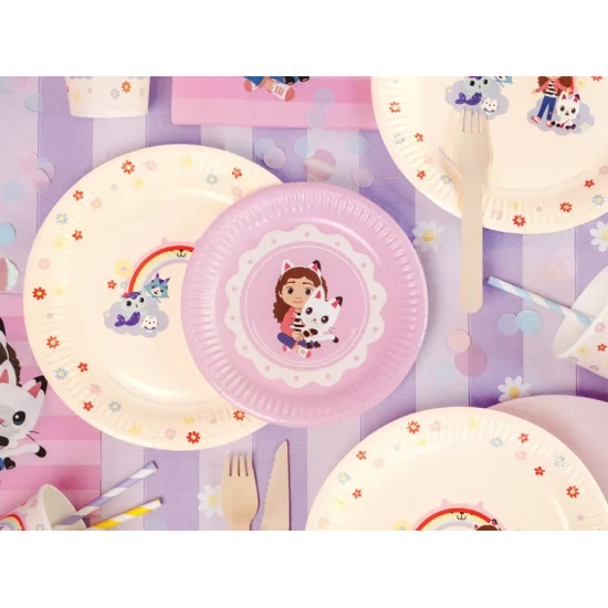 Gabby's Dollhouse Pappteller mit buntem Motiv