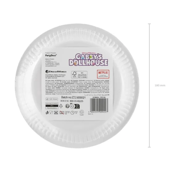 Gabby's Dollhouse Pappteller mit buntem Motiv