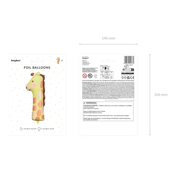 Ballon Nummer 1 Giraffe