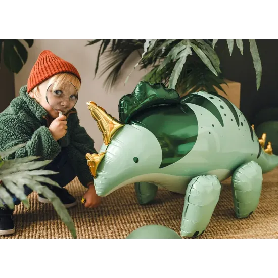 Ein Ballon mit attraktivem Design mit Dinosauriermotiv, der die Aufmerksamkeit jedes Kindes auf sich zieht.