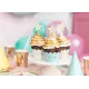 Ein Set aus 6 Cupcakes in sanften Pastelltönen bringt Schwung in jede Kinderparty.