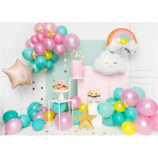 Ein Set aus 6 Cupcakes in sanften Pastelltönen bringt Schwung in jede Kinderparty.