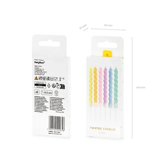 Geburtstagskerzen in Pastellfarben für das kleine Geburtstagskind.