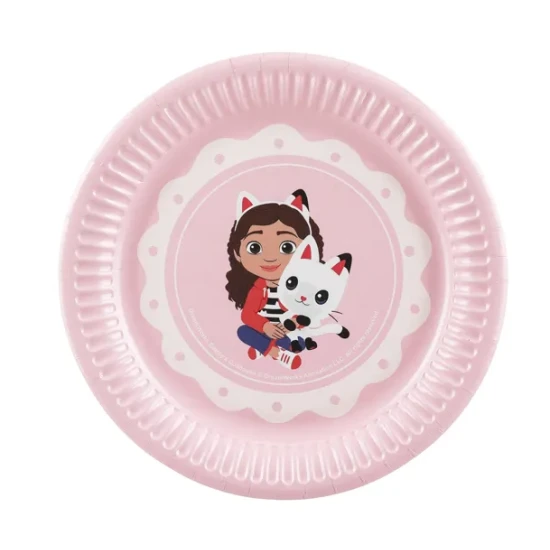 Gabby's Dollhouse Pappteller mit buntem Motiv