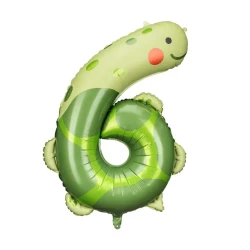 Ballon Zahl 6 Schildkröte 75x96 cm