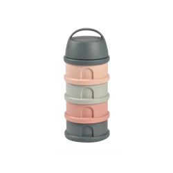 Set Aufbewahrungsdosen für Milchpulver / Snacks Mineral Grey / Pink