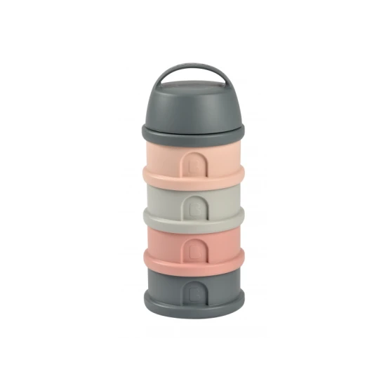 Set Aufbewahrungsdosen für Milchpulver / Snacks Mineral Grey / Pink – Béaba