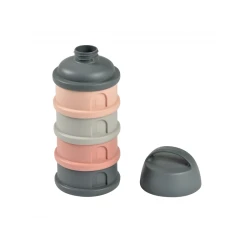 Set Aufbewahrungsdosen für Milchpulver / Snacks Mineral Grey / Pink