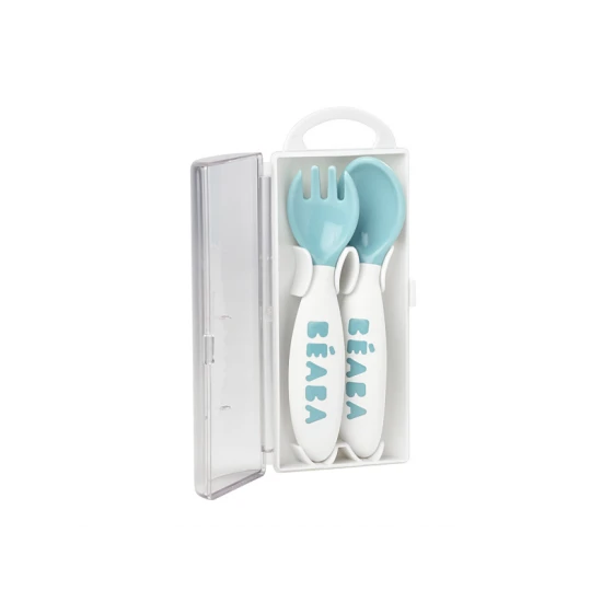 Löffel und Gabel im Etui Blue – Béaba