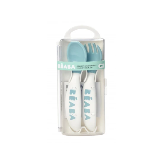 Löffel und Gabel im Etui Blue – Béaba